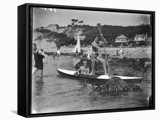 Biarritz Canoers-null-Framed Stretched Canvas