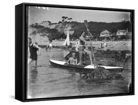 Biarritz Canoers-null-Framed Stretched Canvas