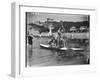 Biarritz Canoers-null-Framed Photographic Print