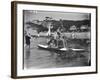 Biarritz Canoers-null-Framed Photographic Print