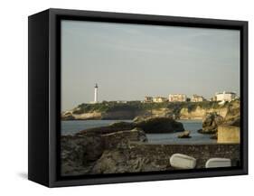 Biarritz Lighthouse, Biarritz, Basque Country, Pyrenees-Atlantiques, Aquitaine, France-R H Productions-Framed Stretched Canvas