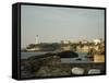 Biarritz Lighthouse, Biarritz, Basque Country, Pyrenees-Atlantiques, Aquitaine, France-R H Productions-Framed Stretched Canvas