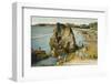 Biarritz: the Beach at Low Tide-null-Framed Photographic Print