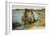 Biarritz: the Beach at Low Tide-null-Framed Photographic Print