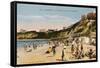 Biarritz: the Beach, from the Cote Des Basques-null-Framed Stretched Canvas