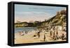 Biarritz: the Beach, from the Cote Des Basques-null-Framed Stretched Canvas