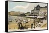 Biarritz: the Beach, the Casino Municipal and the Hotel Du Palais-null-Framed Stretched Canvas