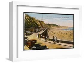 Biarritz: View of the Beach, from the Cote Des Basques-null-Framed Photographic Print