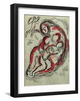 Bible: Agar dans le Desert-Marc Chagall-Framed Premium Edition