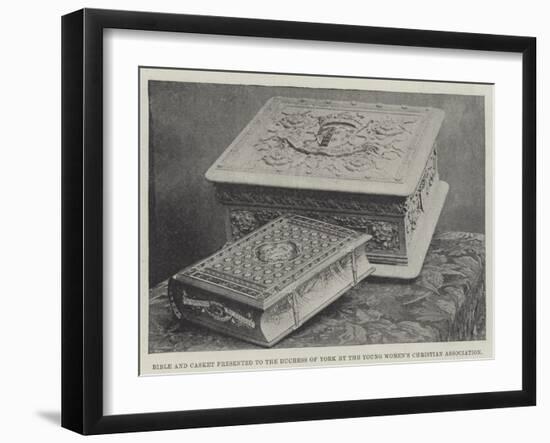 Bible and Casket Presented to the Duchess of York by the Young Women's Christian Association-null-Framed Giclee Print