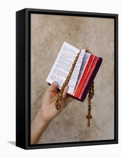 Bible and Rosary-Godong-Framed Stretched Canvas