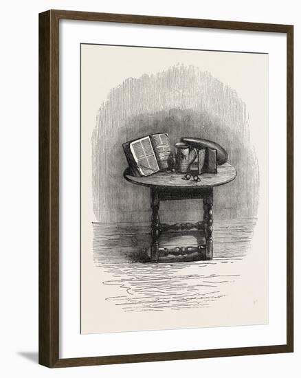 Bible Brought over in the Mayflower, in Pilgrim Hall, New Plymouth, USA, 1870S-null-Framed Giclee Print