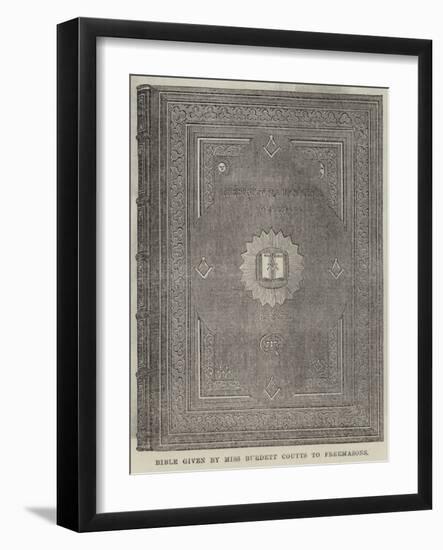 Bible Given by Miss Burdett Coutts to Freemasons-null-Framed Giclee Print