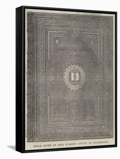 Bible Given by Miss Burdett Coutts to Freemasons-null-Framed Stretched Canvas