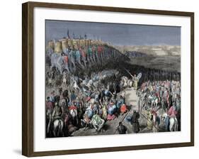 Bible. Old Testament. Judas Maccabeus before the Army of Nicamor. Macc Ii, 15. Coloured-null-Framed Giclee Print