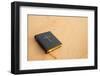 Bible on sand, Dubai, United Arab Emirates-Godong-Framed Photographic Print