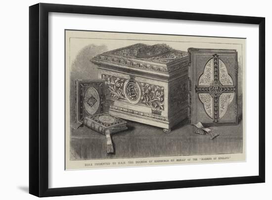 Bible Presented to Hrh the Duchess of Edinburgh on Behalf of the Maidens of England-null-Framed Giclee Print