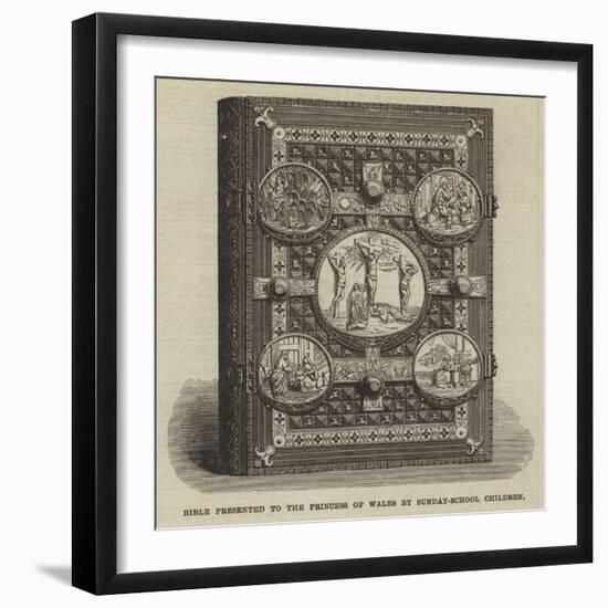 Bible Presented to the Princess of Wales by Sunday-School Children-null-Framed Giclee Print
