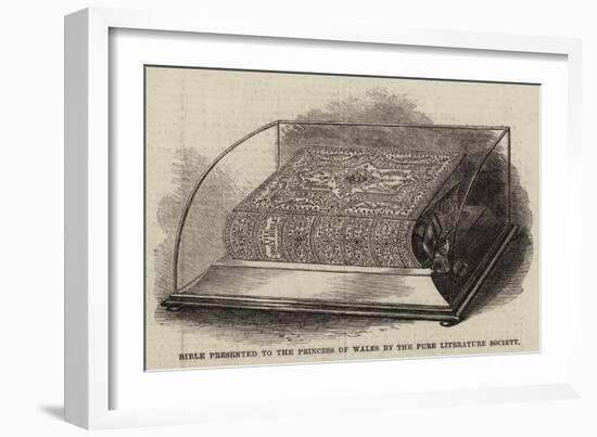 Bible Presented to the Princess of Wales by the Pure Literature Society-null-Framed Giclee Print