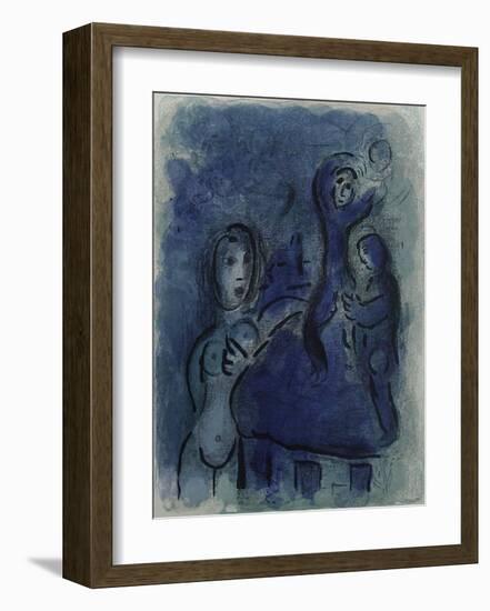 Bible: Rahab et les Espions de Jericho-Marc Chagall-Framed Premium Edition