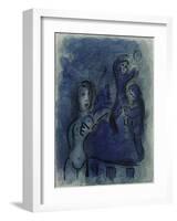 Bible: Rahab et les Espions de Jericho-Marc Chagall-Framed Premium Edition