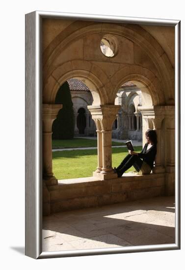 Bible reading in Fontenay abbey church, France-Godong-Framed Photographic Print