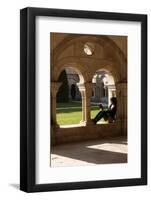 Bible reading in Fontenay abbey church, France-Godong-Framed Photographic Print