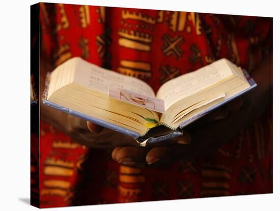 Bible Reading, Lome, Togo, West Africa, Africa-null-Stretched Canvas