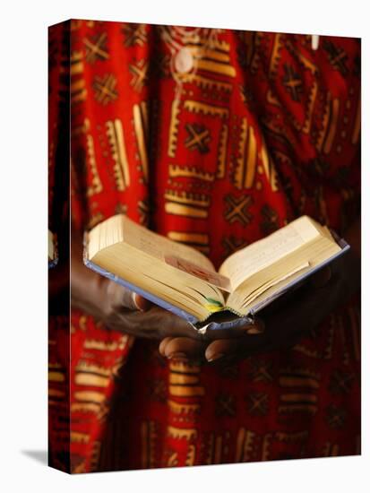 Bible Reading, Lome, Togo, West Africa, Africa-null-Stretched Canvas