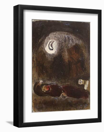 Bible: Ruth aux Pieds de Booz-Marc Chagall-Framed Premium Edition