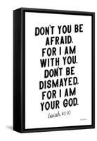 Bible Saying I BW-Becky Thorns-Framed Stretched Canvas