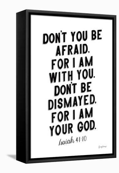 Bible Saying I BW-Becky Thorns-Framed Stretched Canvas