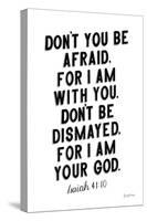 Bible Saying I BW-Becky Thorns-Stretched Canvas
