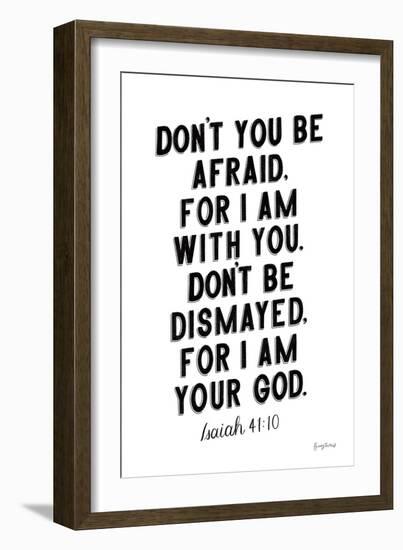 Bible Saying I BW-Becky Thorns-Framed Art Print