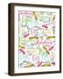 Bible Verses with Gold-Elizabeth Caldwell-Framed Giclee Print