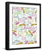 Bible Verses with Gold-Elizabeth Caldwell-Framed Giclee Print