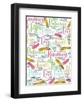 Bible Verses with Gold-Elizabeth Caldwell-Framed Premium Giclee Print