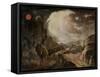 Biblical Destruction Scene-John Martin-Framed Stretched Canvas