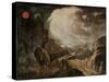 Biblical Destruction Scene-John Martin-Stretched Canvas