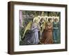 Biblical Scene: Angel Group with Hands in Prayer Position. Engraving after the Detail of a Fresco B-null-Framed Giclee Print