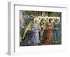 Biblical Scene: Angel Group with Hands in Prayer Position. Engraving after the Detail of a Fresco B-null-Framed Giclee Print