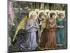 Biblical Scene: Angel Group with Hands in Prayer Position. Engraving after the Detail of a Fresco B-null-Mounted Giclee Print