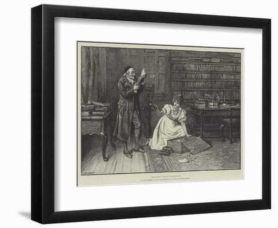 Bibliomania, in the Exhibition of the Royal Institute of Painters in Water Colours-George Goodwin Kilburne-Framed Giclee Print