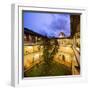 Biblioteca (Library) Delle Oblate, the Cloister And, on the Background, the Dome of the Cattedrale-Massimo Borchi-Framed Photographic Print