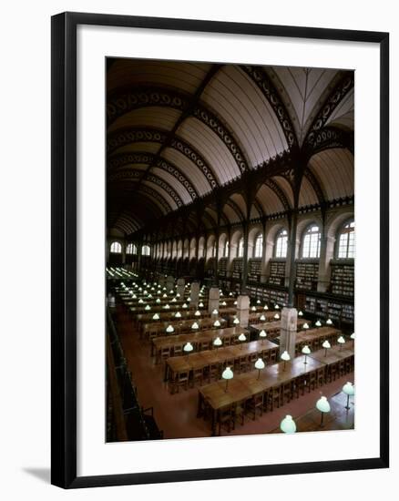 Bibliotheque Sainte-Geneviève, Reading Room, Paris, France-null-Framed Photographic Print