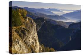 Bicaz Gorges at Dawn, Cheile Bicazului-Hasmas Np, Carpathian Mountains, Transylvania, Romania-Dörr-Stretched Canvas