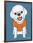 Bichon Puppy Cut-Tomoyo Pitcher-Framed Giclee Print