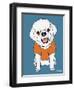 Bichon Puppy Cut-Tomoyo Pitcher-Framed Giclee Print