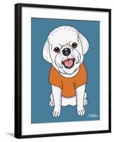 Bichon Puppy Cut-Tomoyo Pitcher-Framed Giclee Print