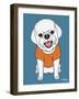 Bichon Puppy Cut-Tomoyo Pitcher-Framed Giclee Print